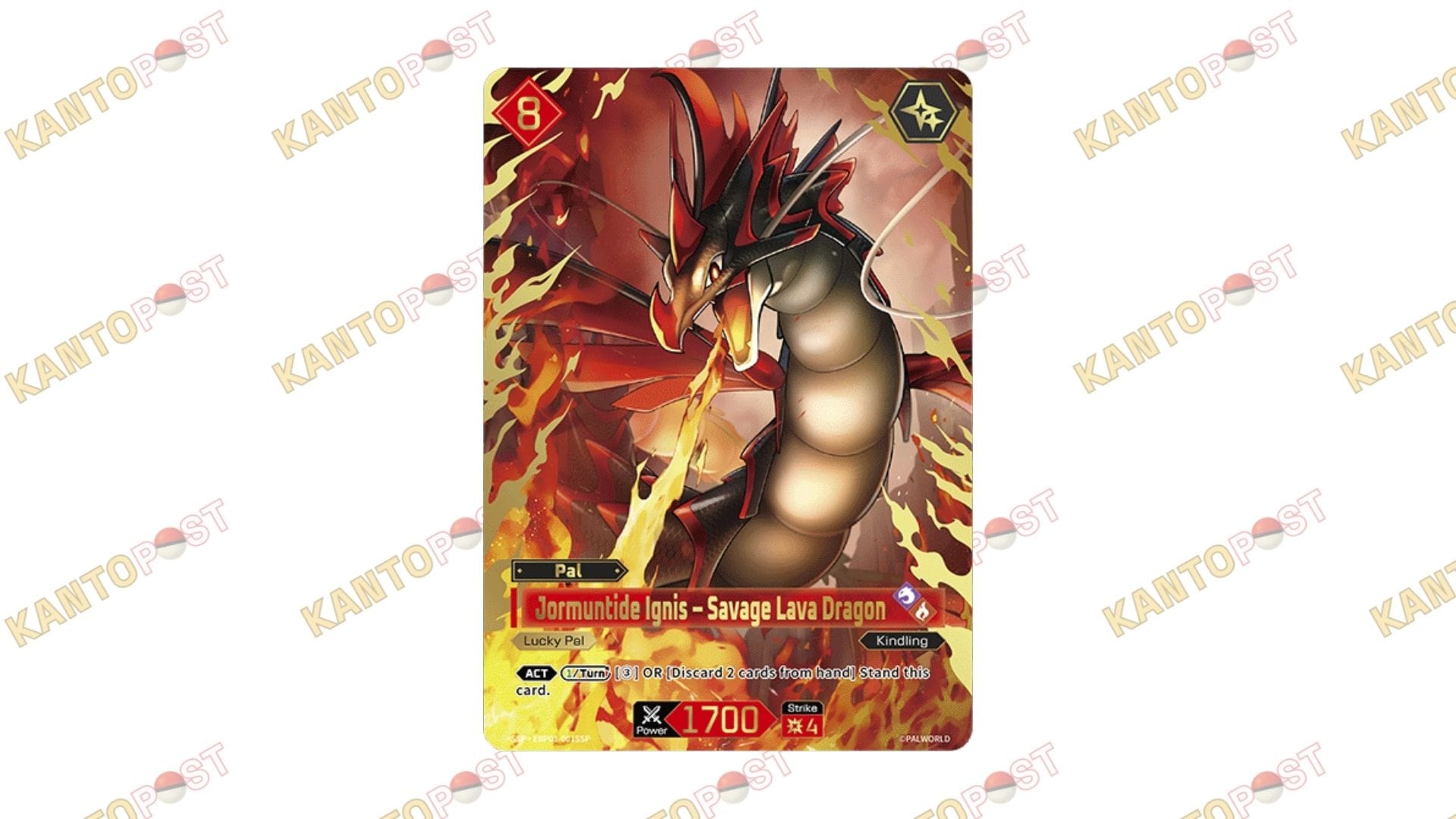 Jormuntide Ignis - Savage Lava Dragon Palworld card from Palworld TCG