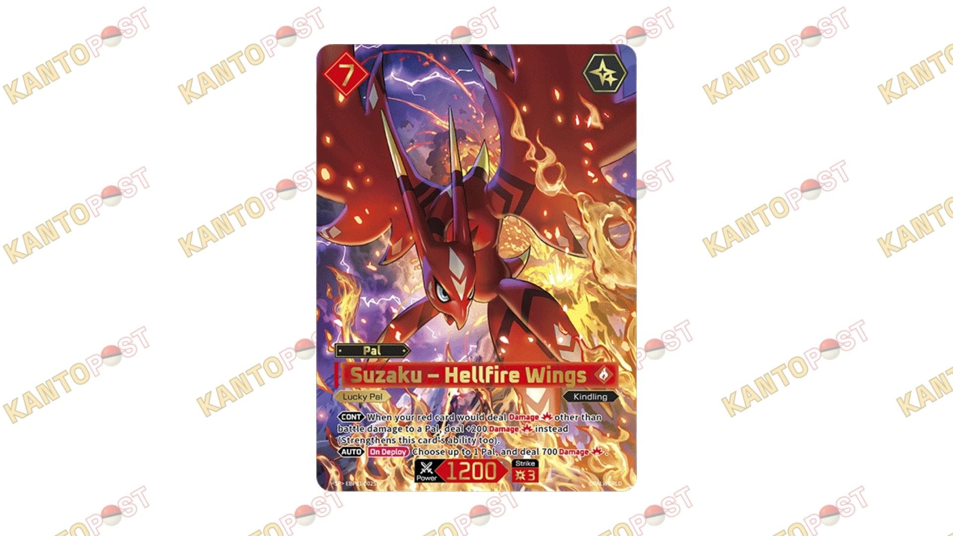 Suzaku Hellfire Wings Palworld card from Palworld TCG