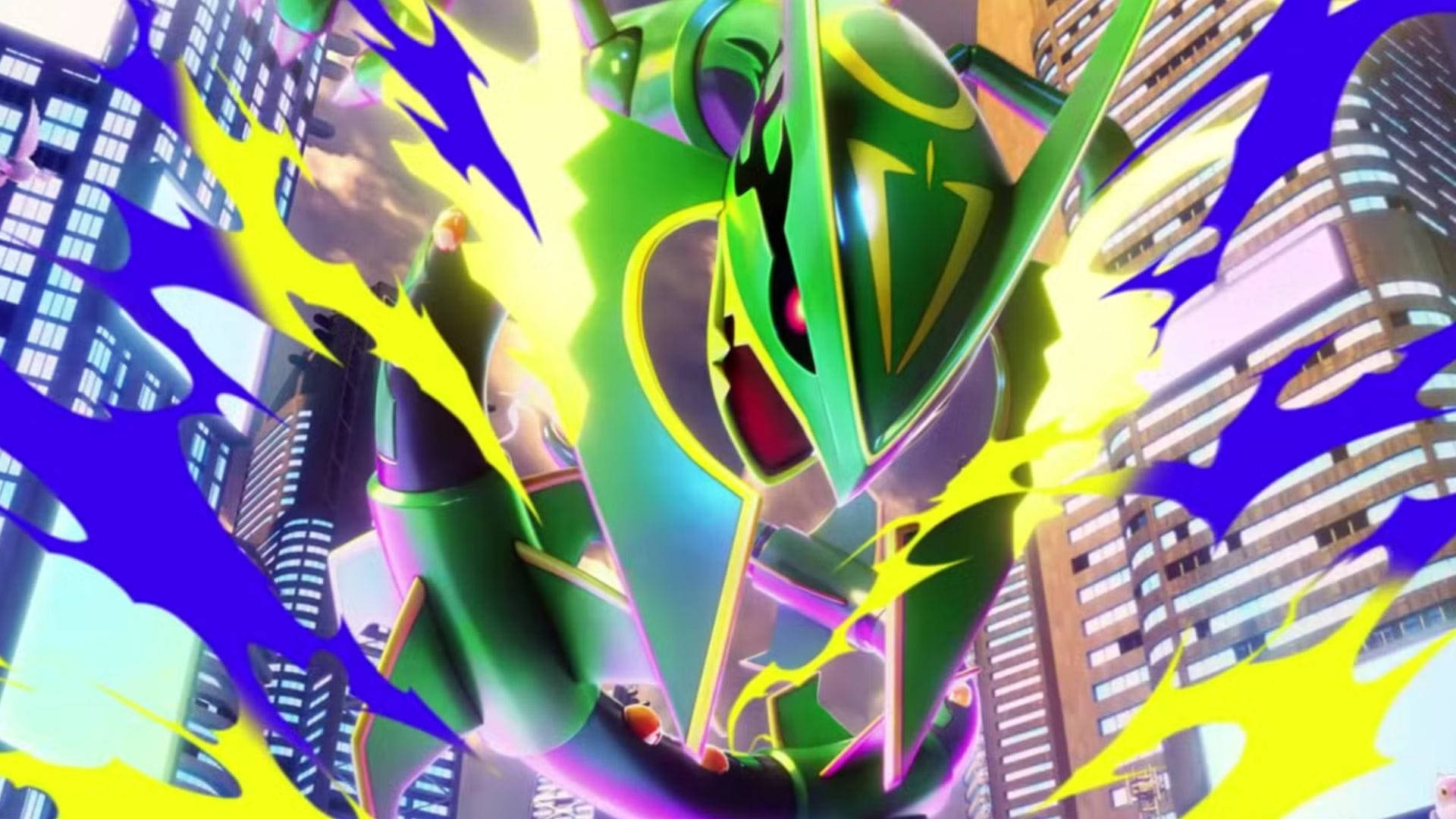 Mega Rayquaza from the Pokémon TCG Pocket Ruler of the Skies pack
