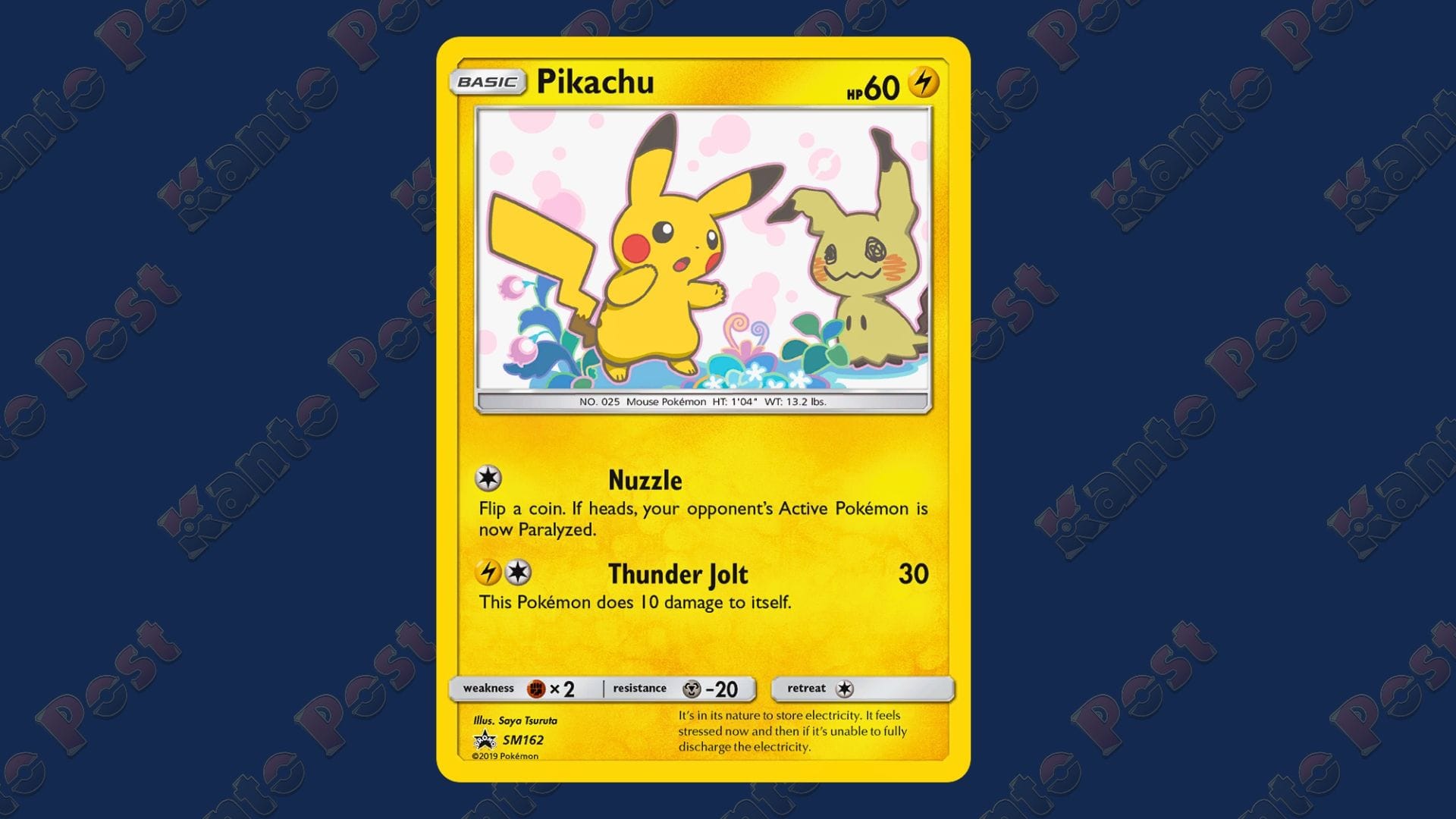 A Pikachu SM162 Pokémon card