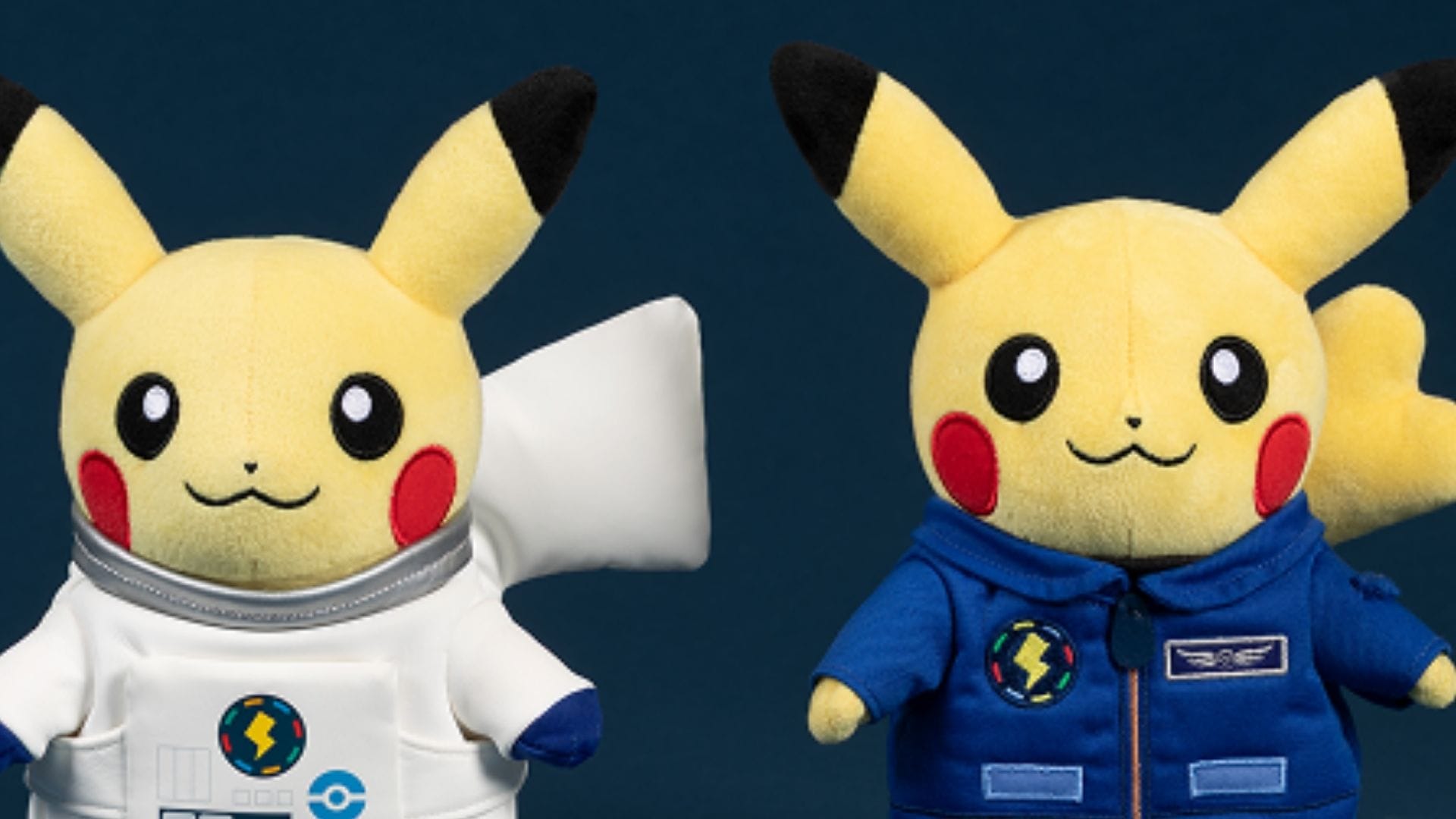 Pikachu plushies from the Pokémon x European Space Agency collaboration
