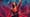 Johnny Silverhand holding his arm up with a guitar in Cyberpunk TCG Welcome to Night City chase card