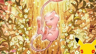 Mew ex SIR Pokémon card artwork from Pokémon 30th Celebration expansion