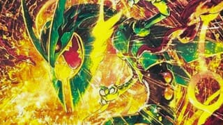 Mega Rayquaza SIR Pokémon card from Pokémon Delta Reign